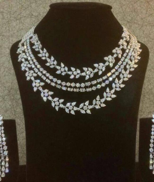 Diamond Necklace 18k white gold diamond necklace (1 of 1)