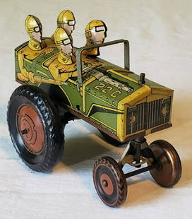 MARX TIN LITHO Wind-Up JUMPIN JEEP Original & works: MARX TIN LITHO Wind-Up JUMPIN JEEP - 1940's RAREOriginal and works Great!