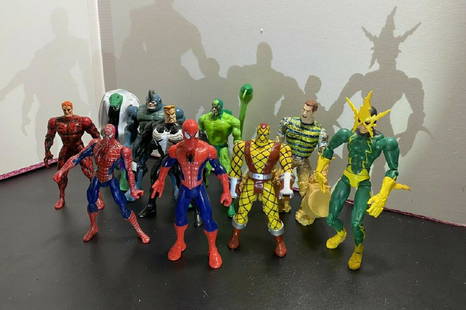 Spiderman Toybiz lot of 10 action figures: spiderman vintage Toybiz lot of 10 action figures