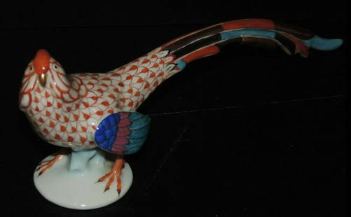 HEREND LARGE  PHEASANT 8.5" #5025 HANDPAINTED: HEREND LARGE PHEASANT 8.5" #5025 HANDPAINTEDNo Chips or cracks