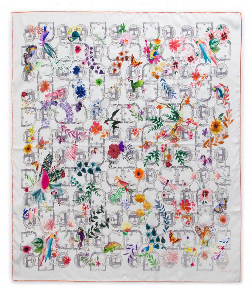 FURLA 100% silk scarf (1 of 4)