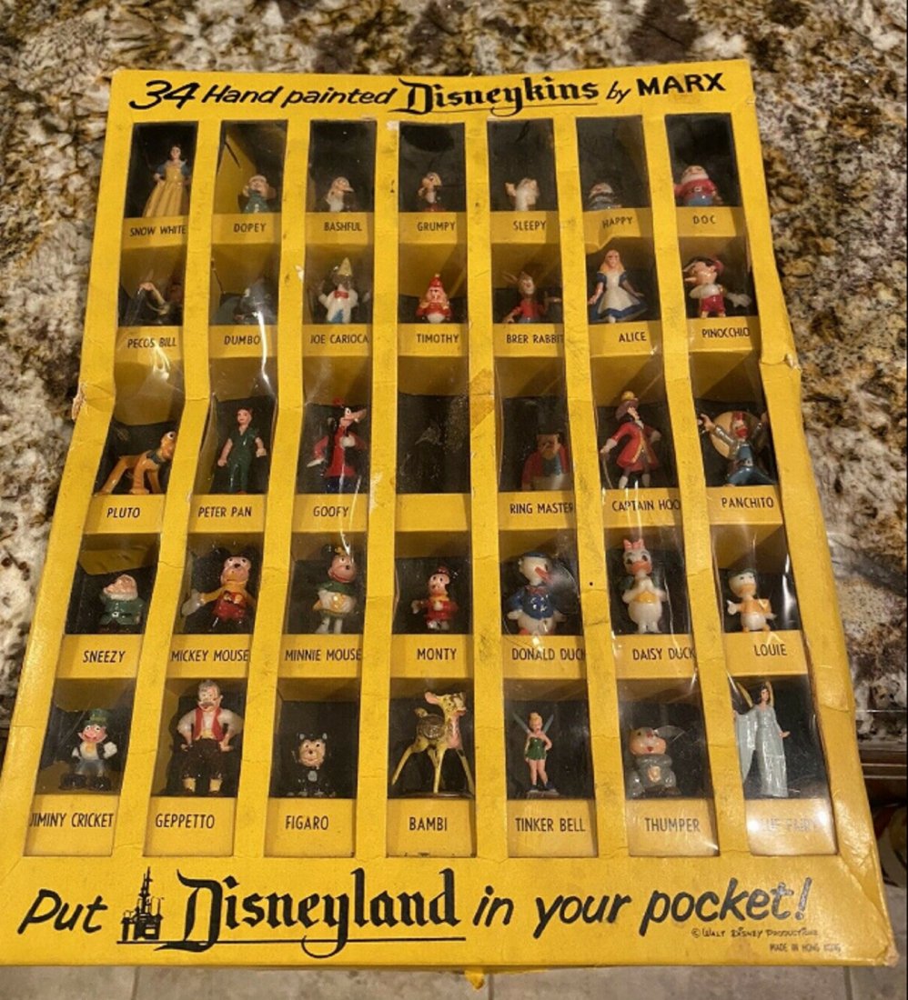 WALT DISNEY DISNEYKINS LOUIS MARX 34 FIGURE SET ORIG. (1 of 4)
