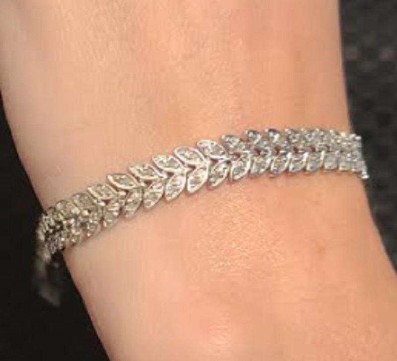 sterling silver diamond bracelet (1 of 1)