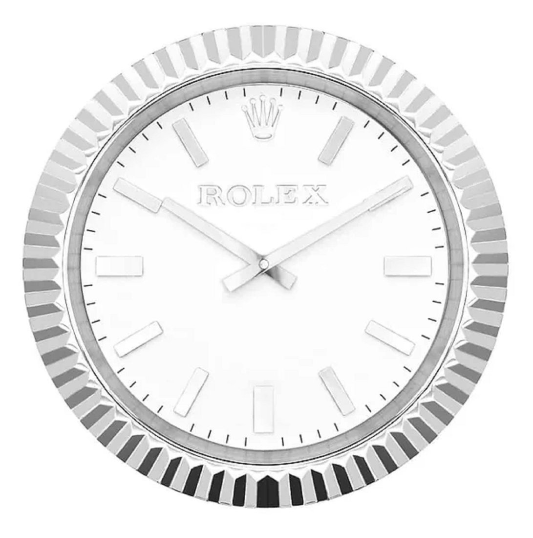 Rolex Style Datejust Stainless Series Wall Clock (1 of 4)