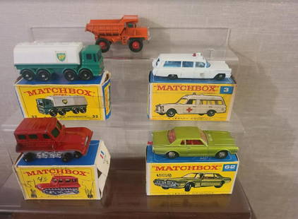 MATCHBOX LESNEY VEHICLES + ORIG BOX: MATCHBOX LESNEY VEHICLES + ORIG BOX #'