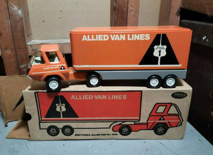 Tonka Allied Van Lines Tractor Trailer + box: Tonka Allied Van Lines Tractor Trailer + box