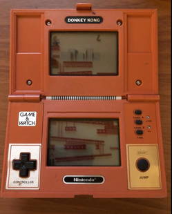 Nintendo Game and Watch Donkey Kong WORKS ! DK52: Nintendo Game and Watch Donkey Kong DK52 Vintage 1982 Handheld Multiscreen with box missing battery cover but works fine