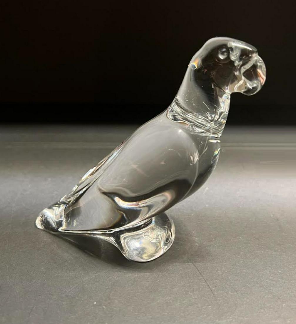 Baccarat signed Crystal Parrot Figurine Made in France (1 of 7)