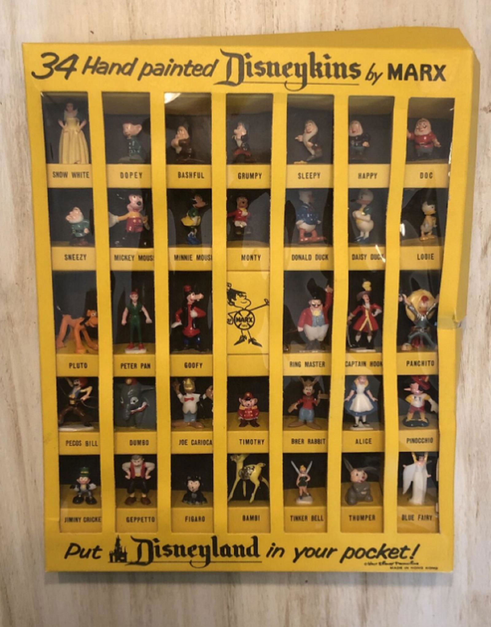 Marx Disneykins Set of 34 Hand Painted Figurines & Original Box 1960s (1 of 2)