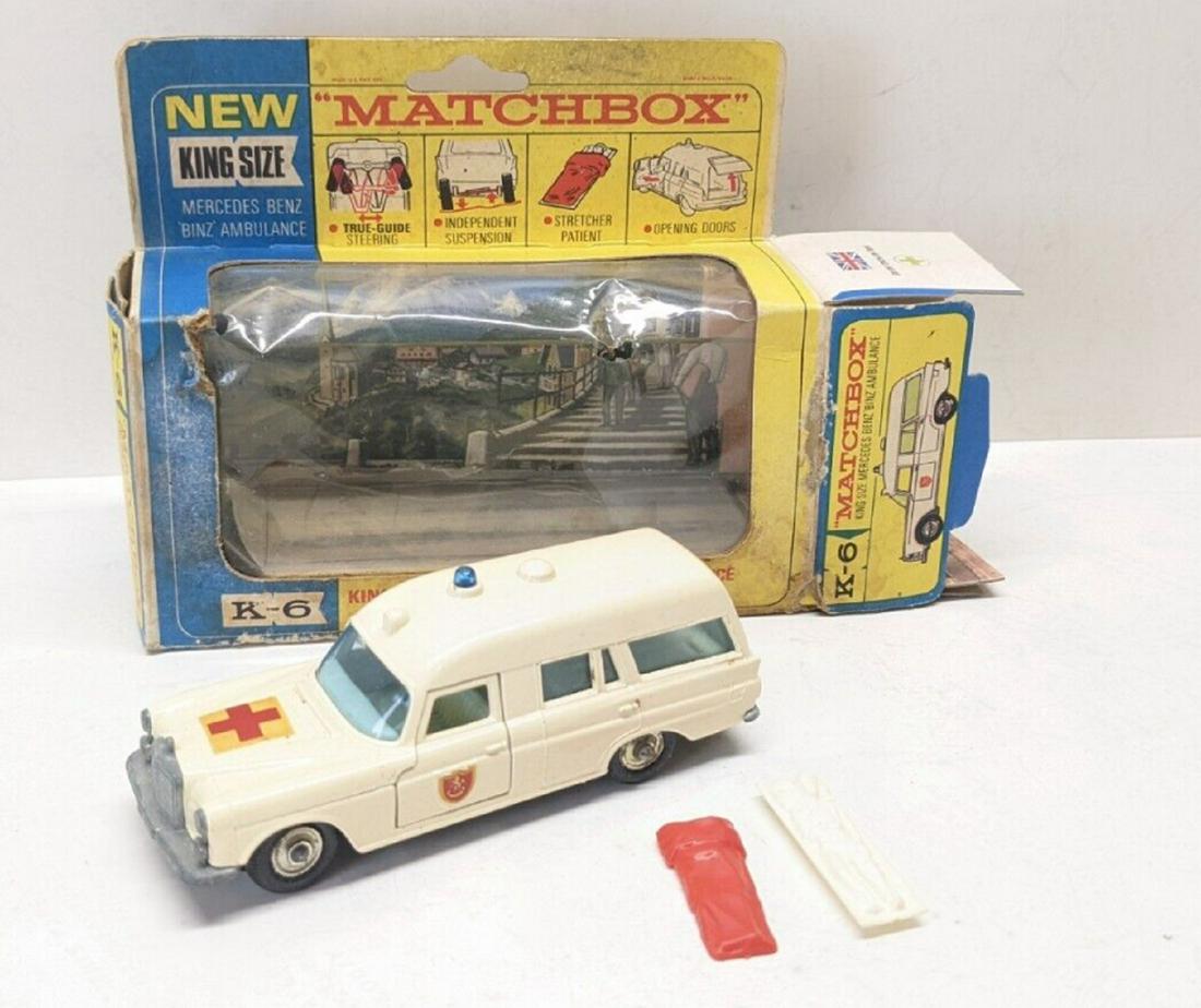 Matchbox King Size K-6 Mercedes Benz "Binz" Ambulance (1 of 6)
