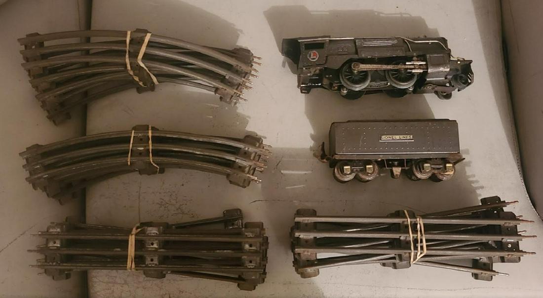 LIONEL TRAIN SET ENGINE 259E +TENDER + 20 TRACKS PREWAR (1 of 5)