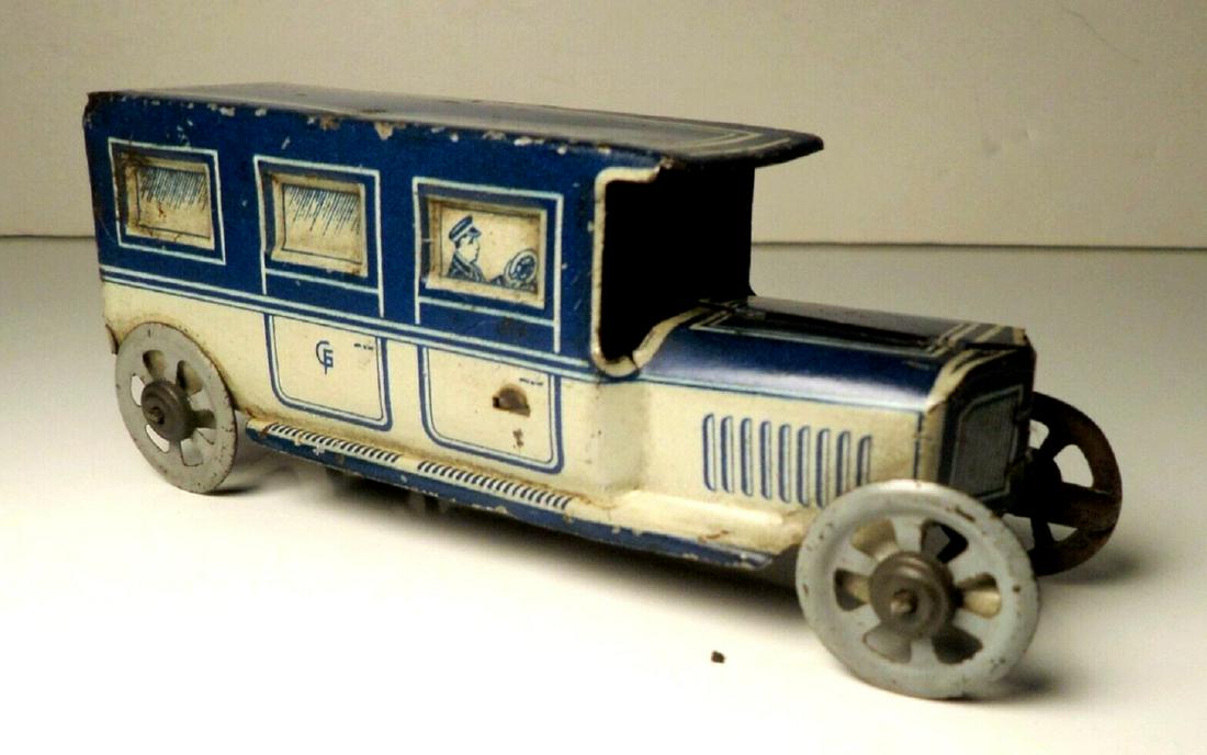 George Fischer Tin Litho Penny Toy Sedan Touring Car Germany (1 of 9)