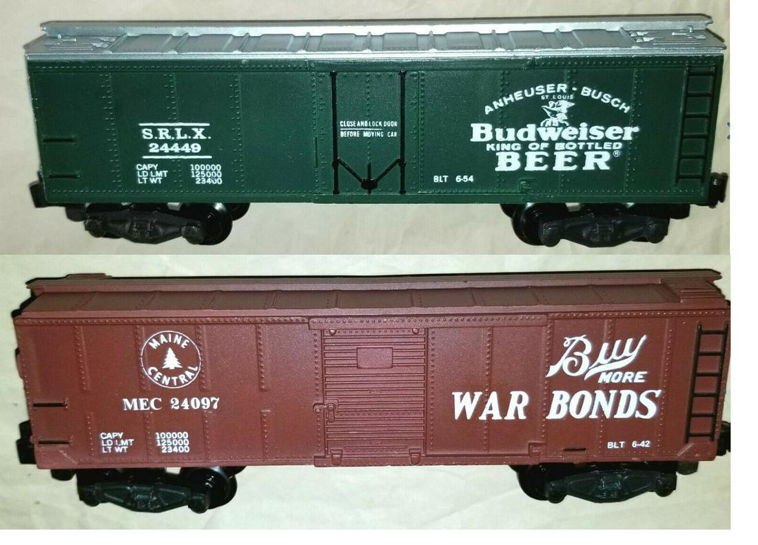 AMERICAN FLYER Train Set 24097  and 24449 MEC Maine Central War Bonds and Budweiser painted car (1 of 6)