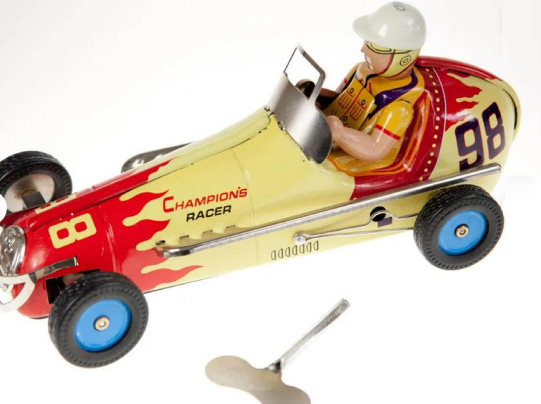 Champions Racer 8  Wind-up Tin Toy with Key (1 of 2)