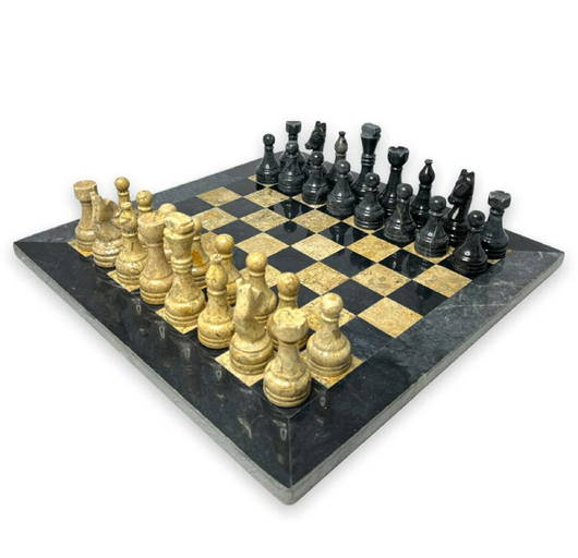 Faux Marble Chess Board 33-piece Set