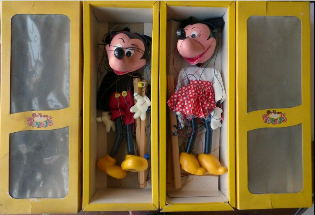 DISNEY Pelham Puppets Mickey & Minnie Mouse  with orig box (1 of 6)