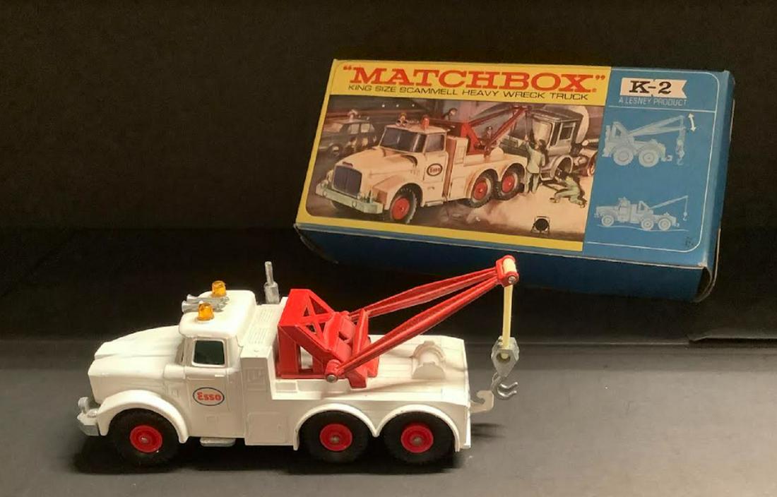 MATCHBOX LESNEY K-2 Scammell Heavy Wreck Truck King Size Esso Original Box (1 of 6)