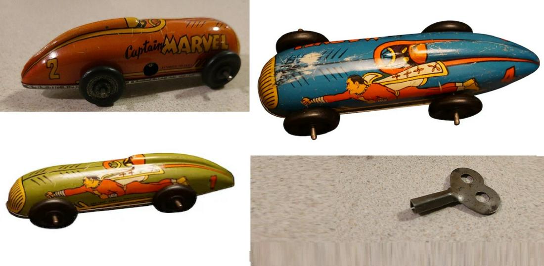 Captain Marvel Automatic Tin windup vehicles Toy with key 1947 (1 of 9)