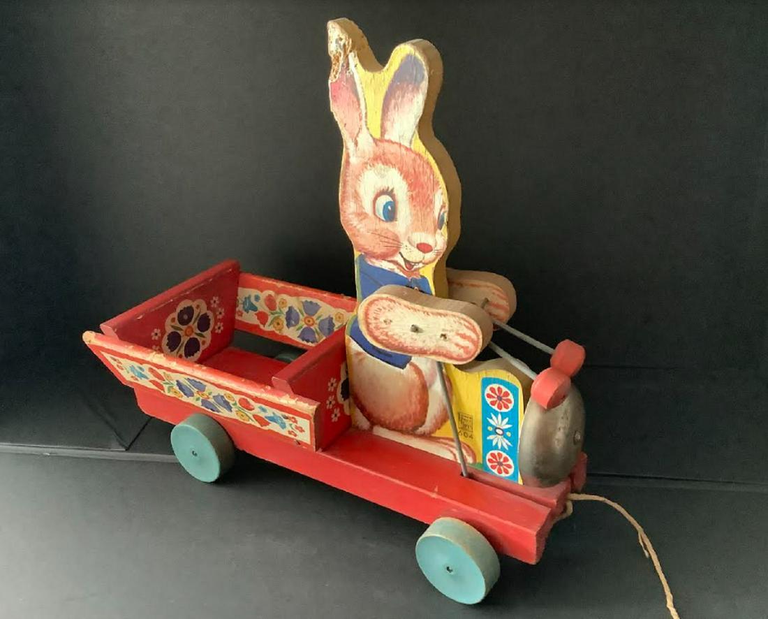 Fisher Price #604 Bunny wodd Pull Toy (1 of 5)
