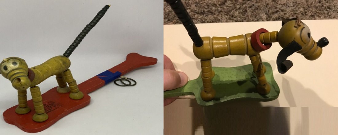 Fisher Price Kritter Pluto Red Paddle Pull Toy Red and Green: Fisher Price Kritter Pluto Red Paddle Pull Toy