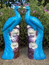CHINESE EXPORT  Mid-Century Chinese Porcelain Turquoise Phoenix Birds