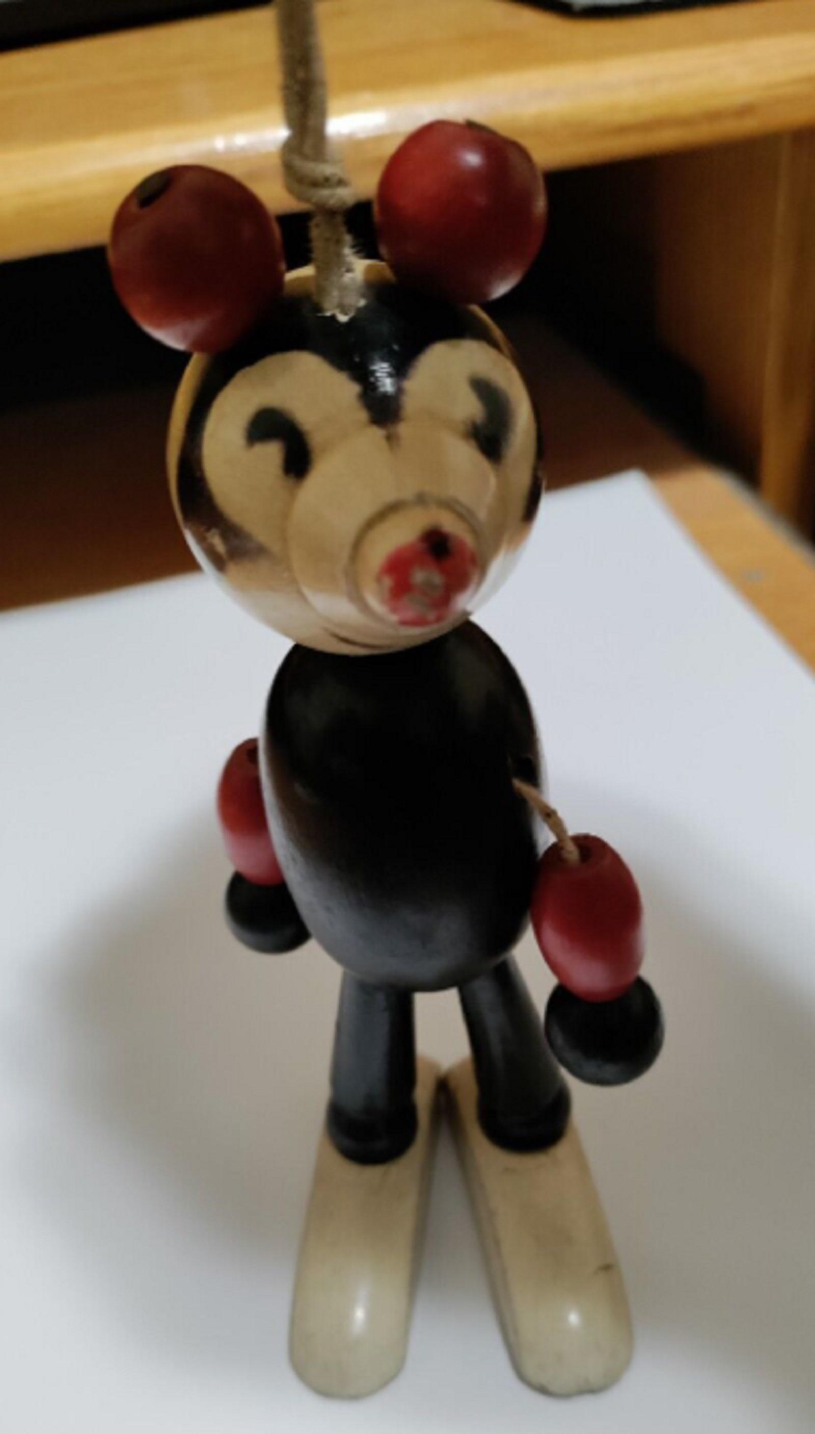Disney GEORGE BORGFELDT MICKEY MOUSE 1930'S Wooden Rare Stringed  TOY (1 of 6)