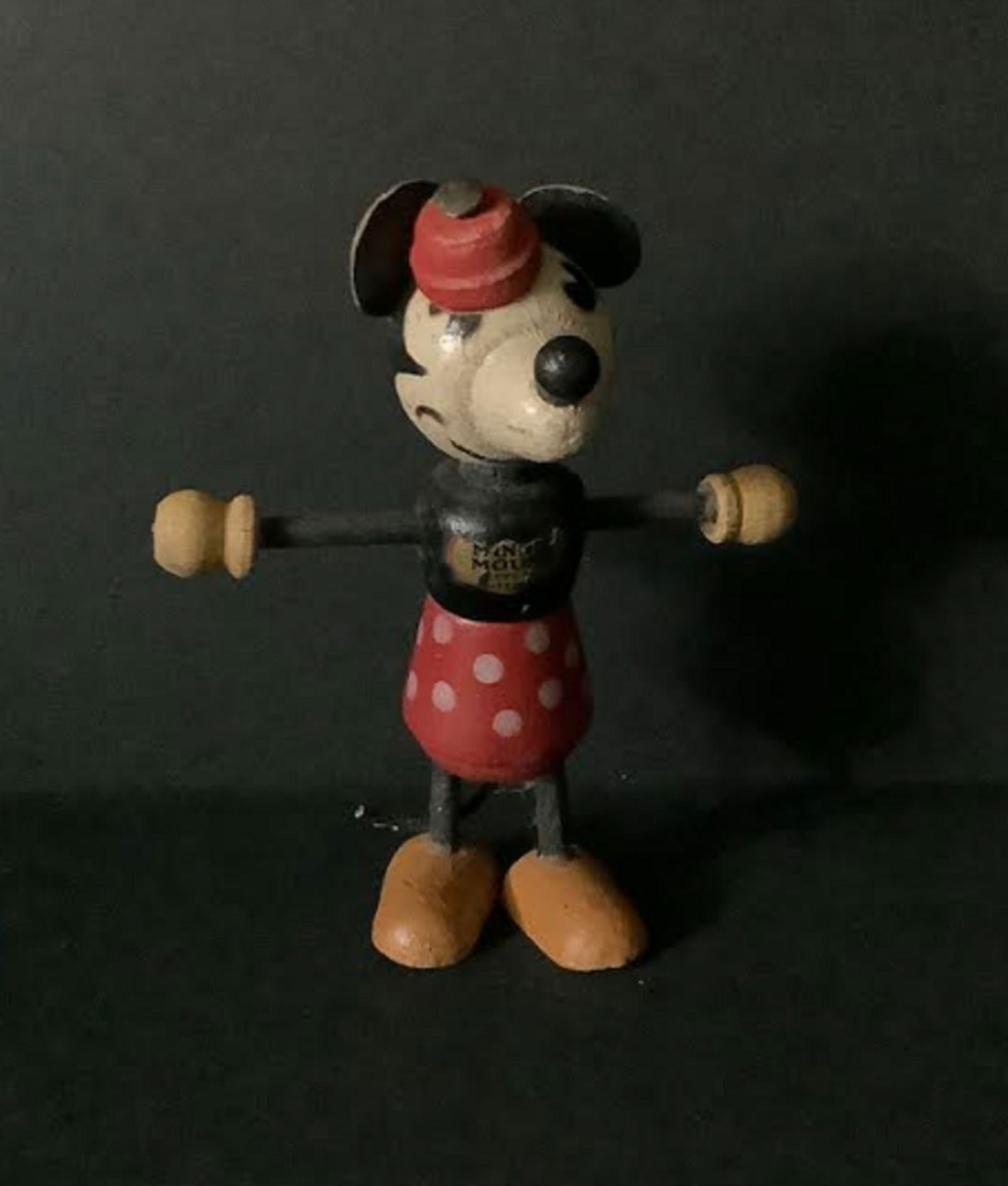 DISNEY BORGFELDT Minnie Mouse Fun-e-Flex Wood Figure  1930s Walt E. Disney (1 of 7)