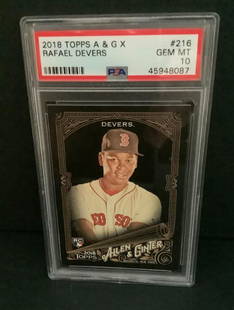 2018 Topps Allen & Ginter X #216 Rafael Devers Red Sox RC Rookie PSA 10 GEM MINT: 2018 Topps Allen & Ginter X #216 Rafael Devers Red Sox RC Rookie PSA 10 GEM MINT
