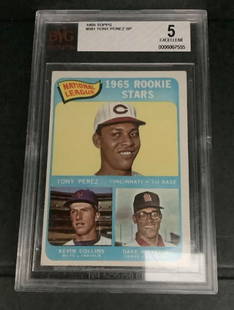 1965 Topps #581 N.L. Rookie Stars w/ Tony Perez Reds RC HOF BVG 5 EX: 1965 Topps #581 N.L. Rookie Stars w/ Tony Perez Reds RC HOF BVG 5 EX