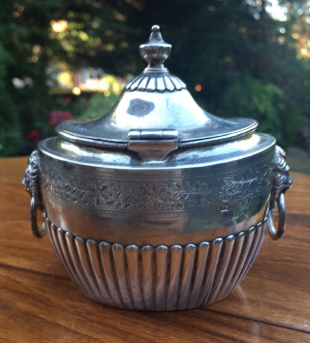 STERLING SILVER  Tea Caddy JOHN ALDWINKLE Made in  London 1888 (1 of 5)