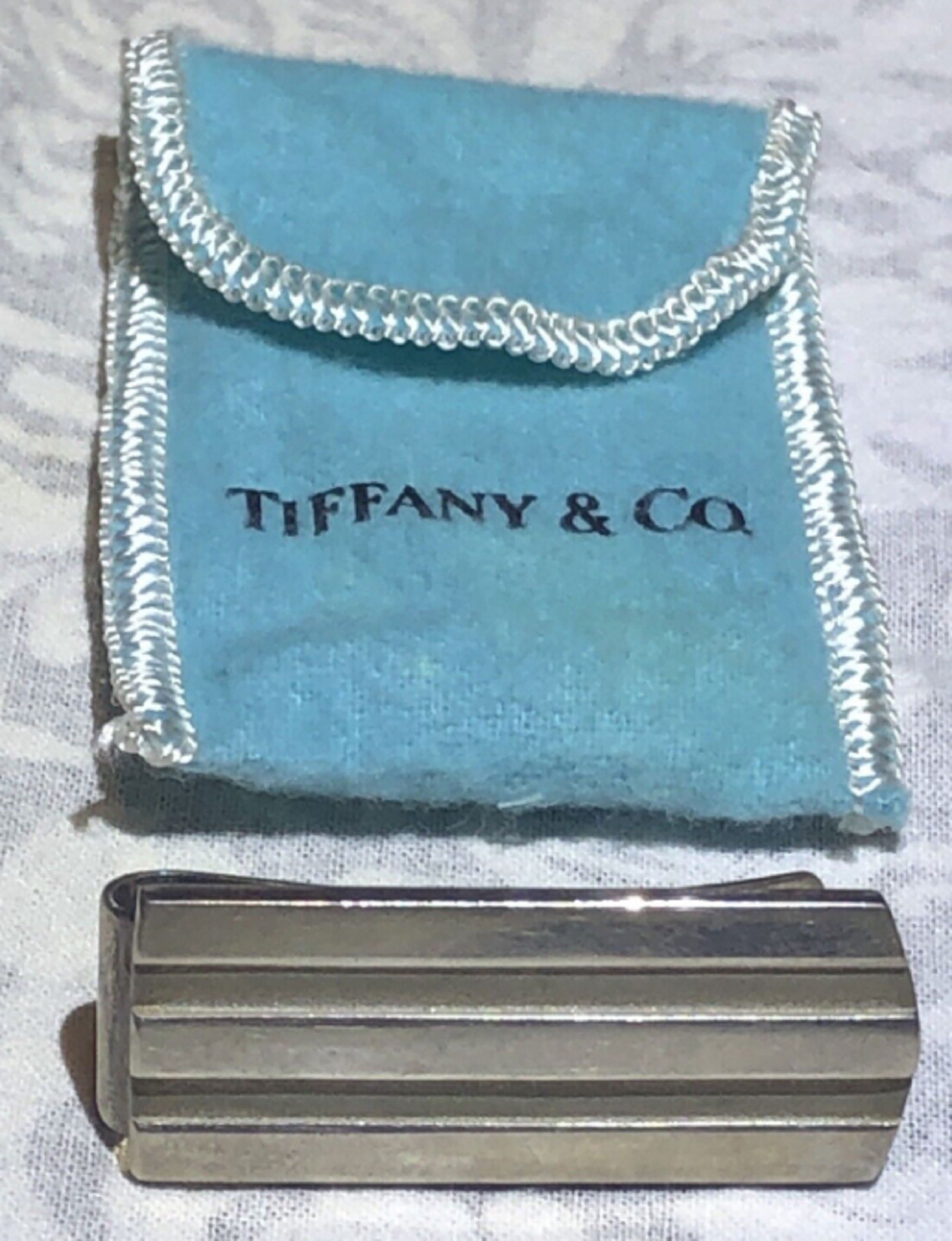 Tiffany & Co. Sterling Silver Atlas Pin-Striped Money Clip With Box (1 of 5)