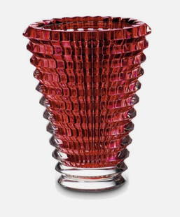 Baccarat Signed Red Eye Vase made in France: Baccarat Signed Red Eye Vase. H-5.88”, W-3.7”, Weight-2.6 lbsNo cracks, chips or nicks