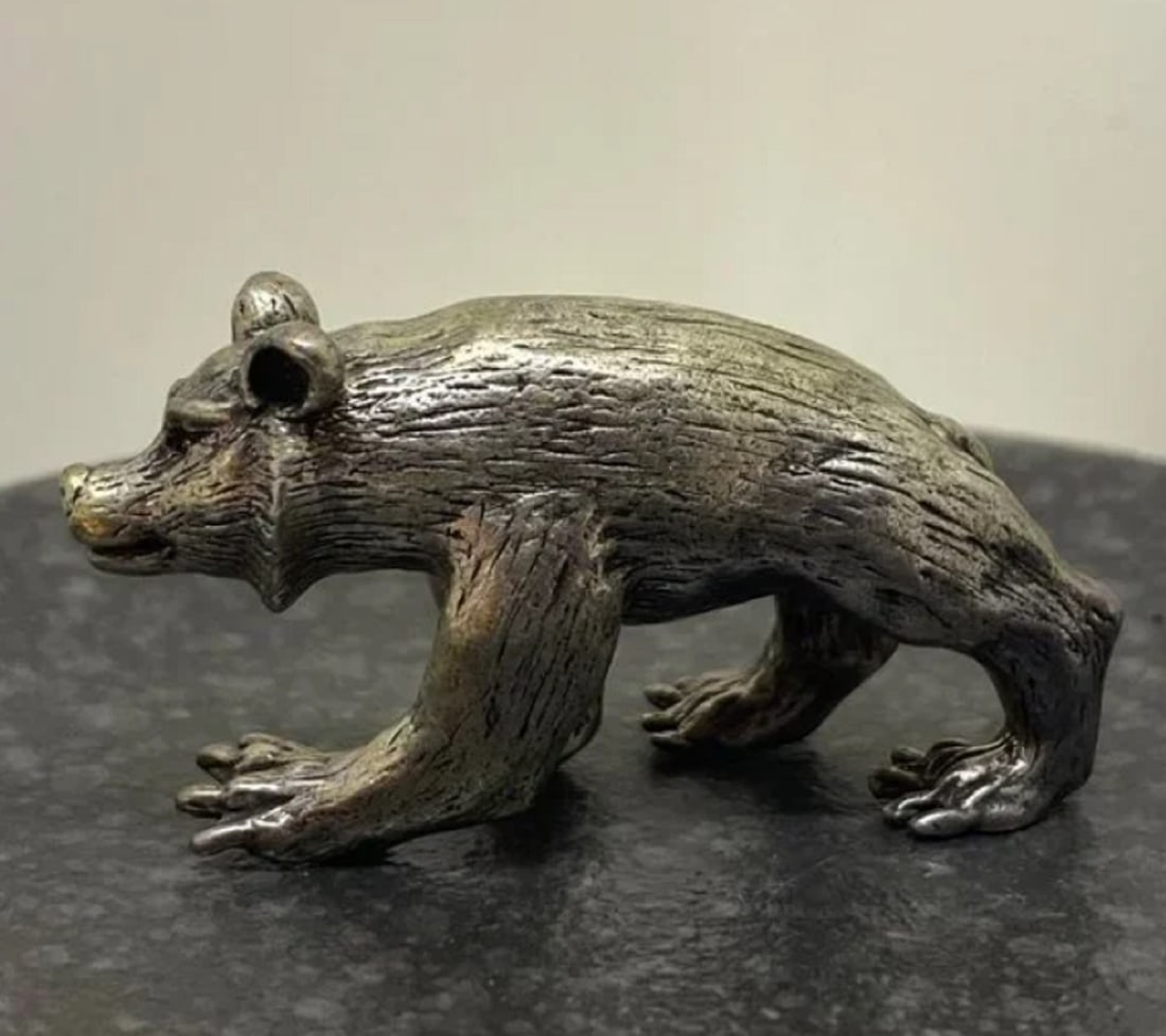 Cartier Sterling Silver Animal Kingdom Bear Miniature: Cartier Sterling Silver Animal Kingdom Bear Miniature measures approx