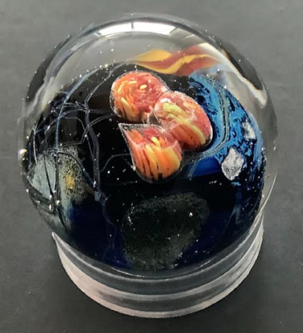 JOSH SIMPSON SIGNED ART GLASS PLANET MARBLE (1 of 6)