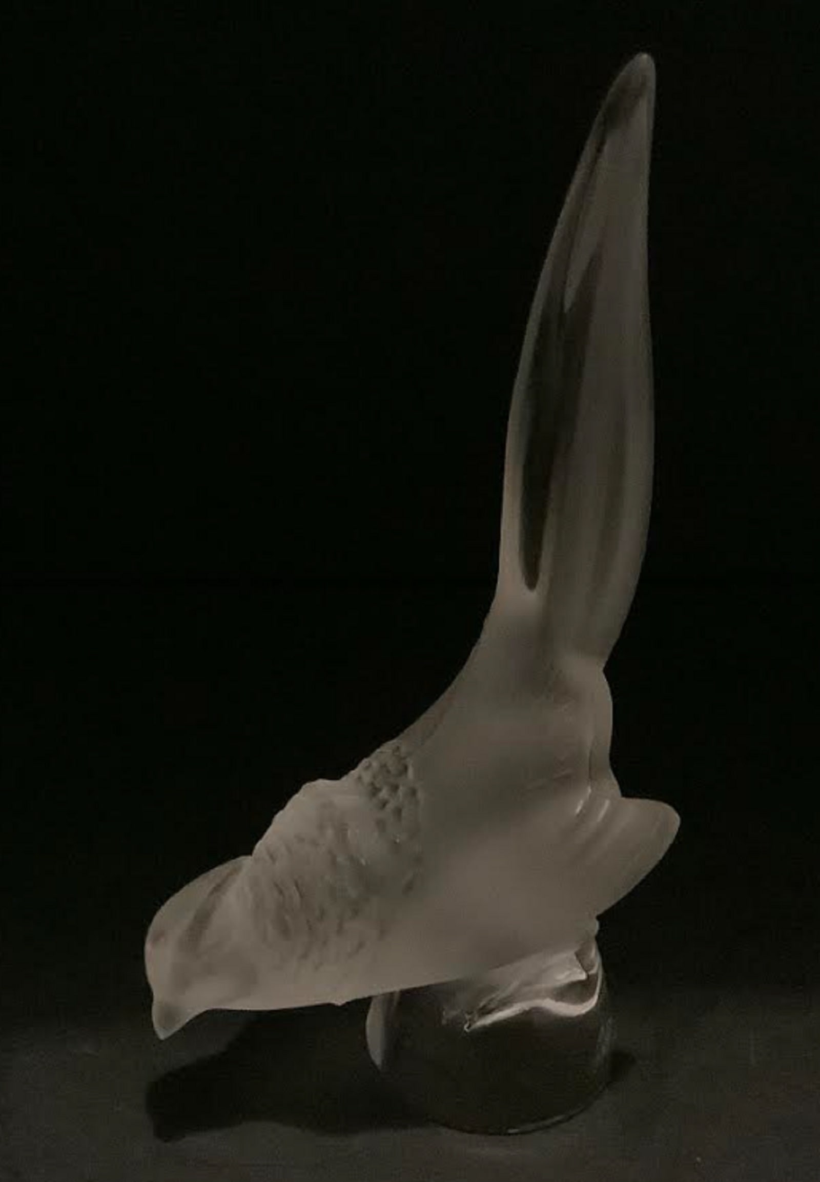 LALIQUE SIGNED BIRD MADE IN FRANCE: LALIQUE SIGNED BIRD. Measures approx 4 tall2 inches wide