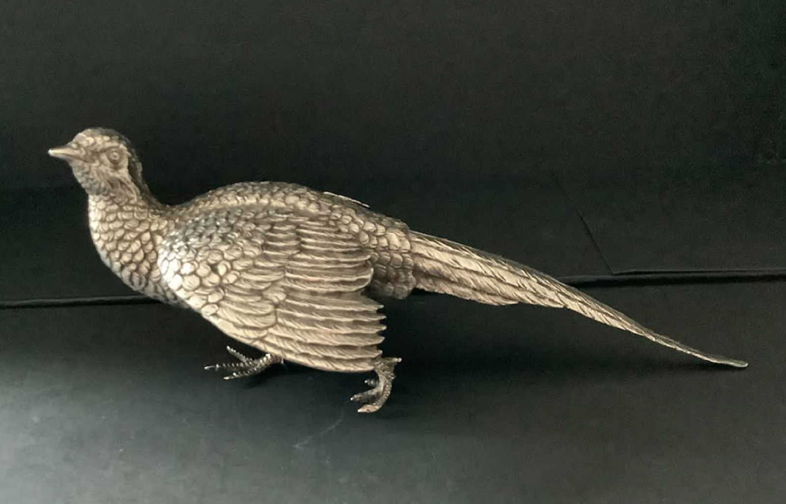 STERLING SILVER PHESANT BIRD WITH SPREAD WINGS MADE IN GERMANY 1900-1940 ERA (1 of 9)