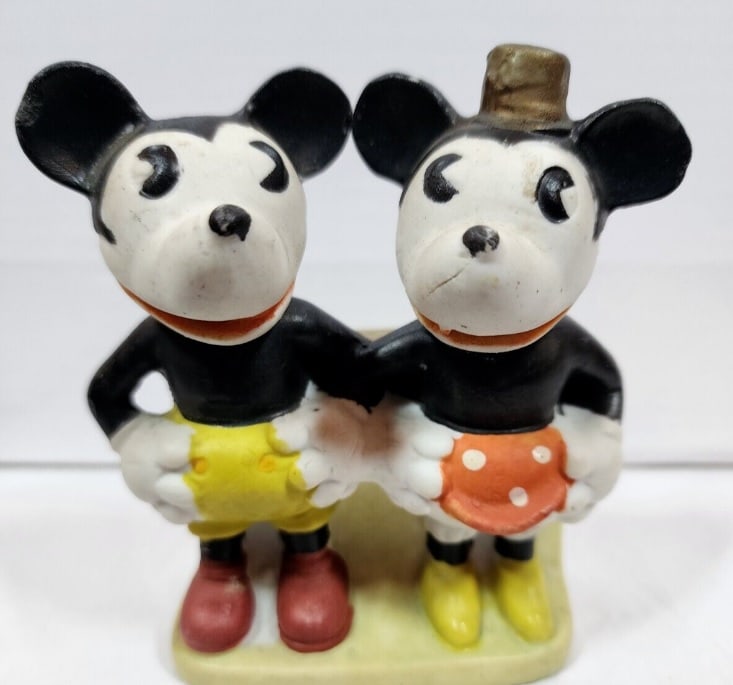 MICKEY MOUSE MINNIE  WALT DISNEY TOOTHBRUSH HOLDER 1930 Japan (1 of 4)