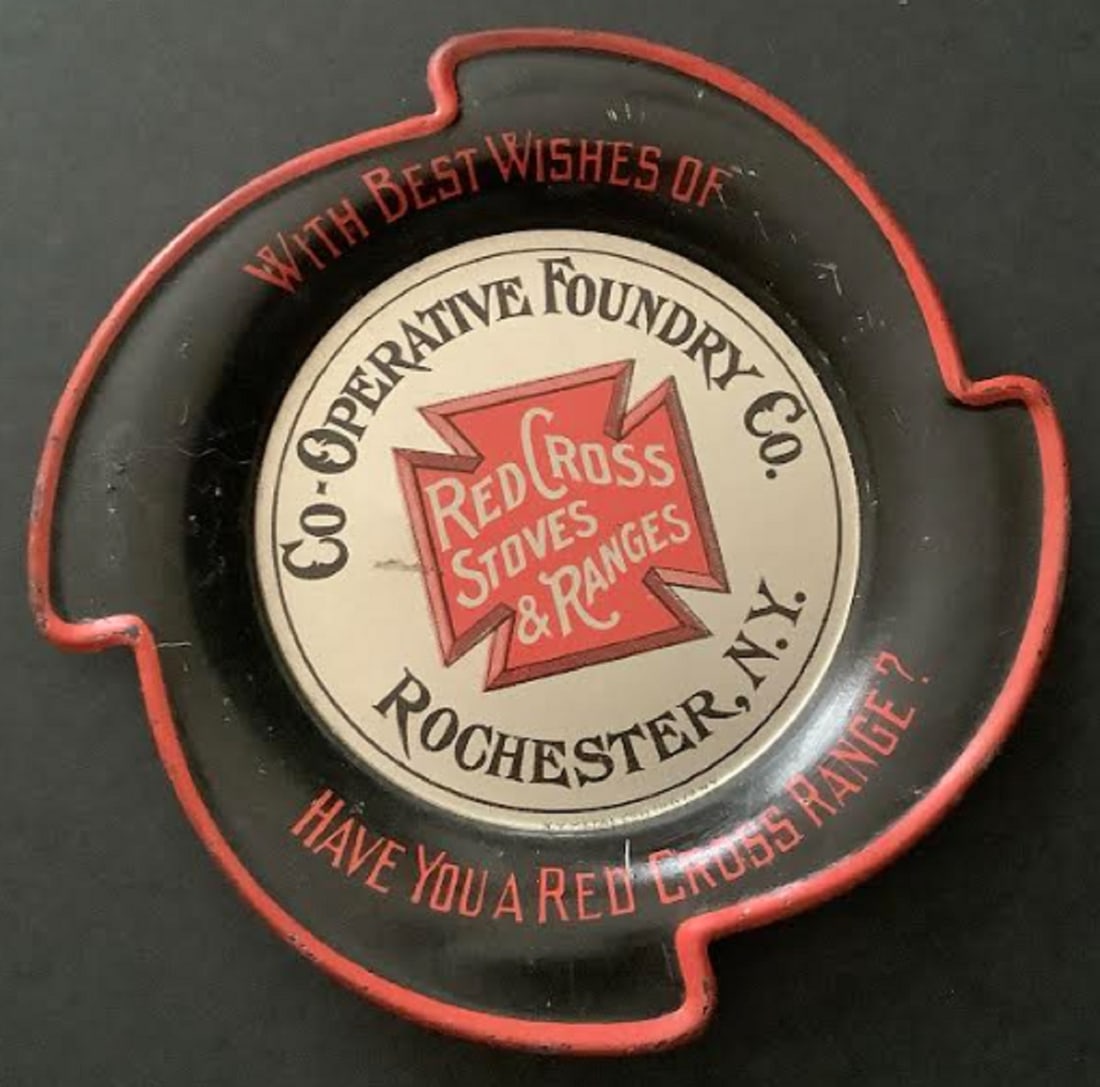 TIN LITHOGRAPH 1900s Red Cross Stoves Rochester NY (1 of 2)