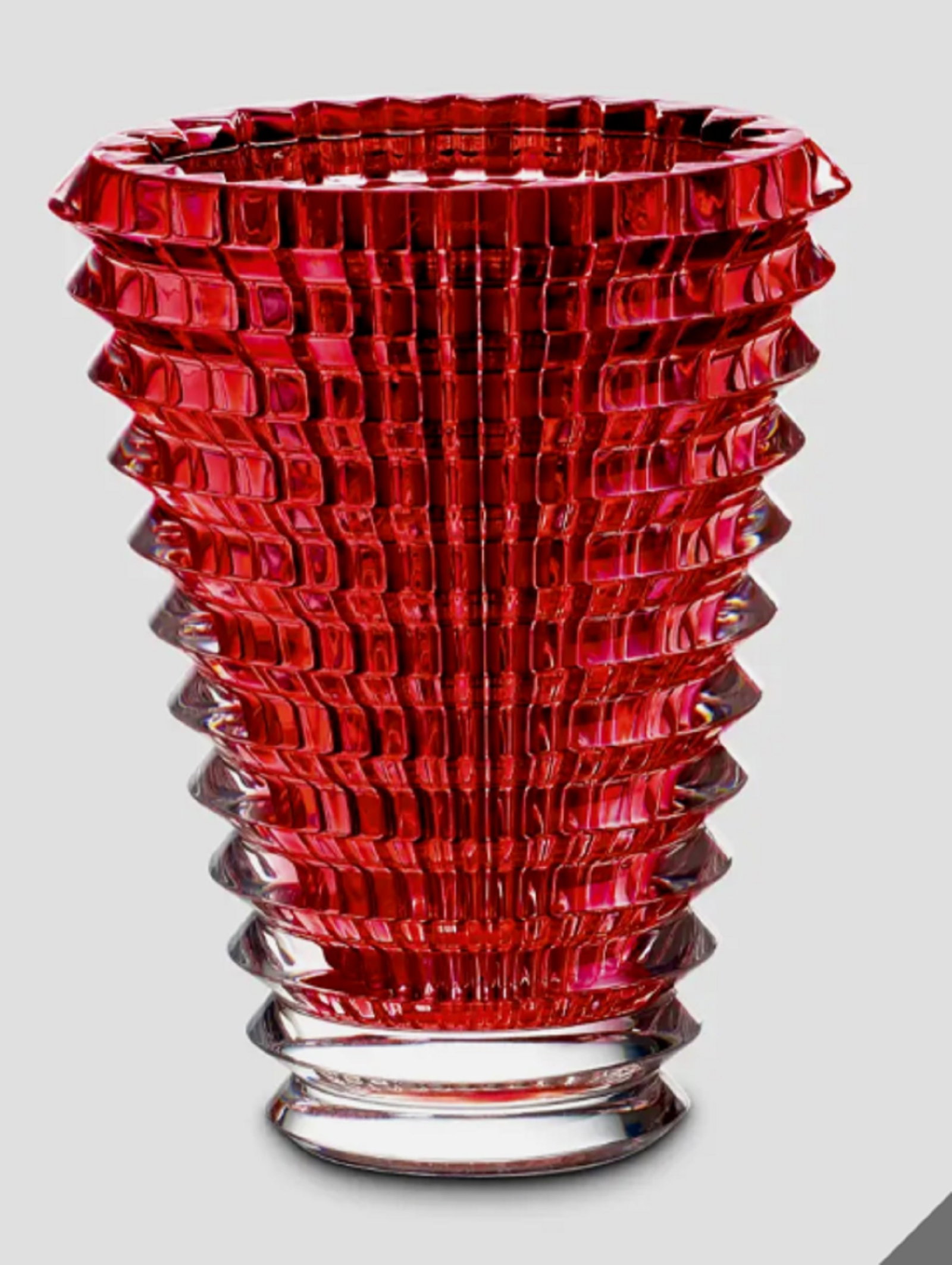 Baccarat Signed Red Eye Vase made in France (1 of 4)