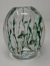 SIGNED EDWARD HALD ORREFORS FISH DESIGN VASE 5.5 inch