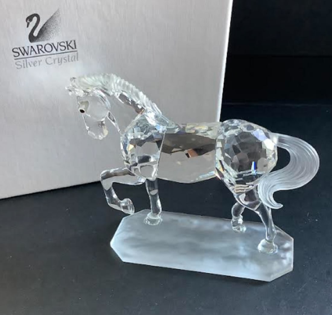 Swarovski Crystal Arabian Stallion With Box: Swarovski Crystal Arabian Stallion With Box. Measures approx 3.5 inches