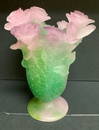 DAUM PATE DE VERRE SIGNE ART GLASS VASE