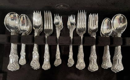 Tiffany & Co Sterling Silver Flatware "English King" Service For 6 NO MONOGRAM