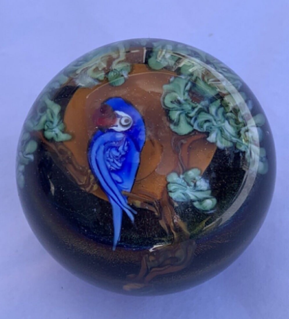 Signed Jessie Siegel Parrot Paperweight (1 of 6)
