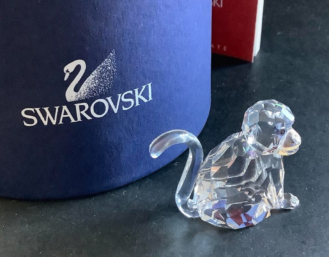 Swarovski SIGNED Crystal Zodiac Monkey  In Box With Certificate (1 of 6)