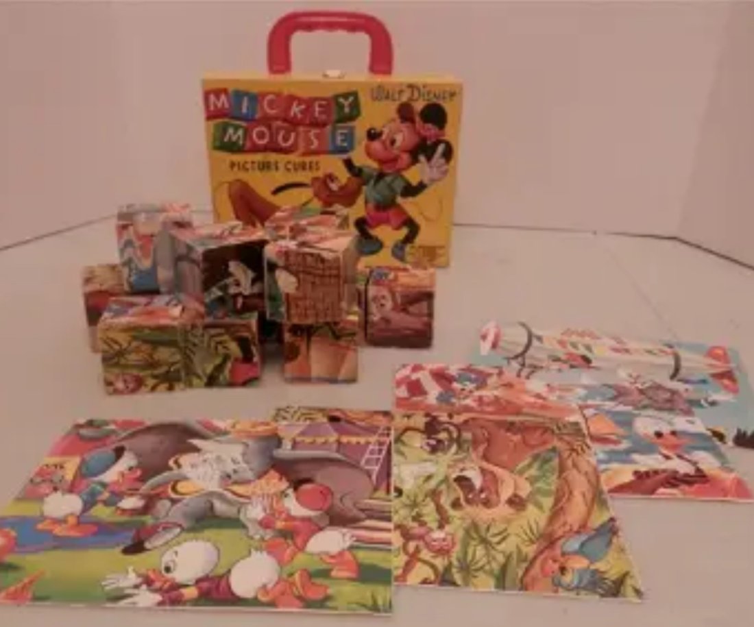 Disney Mickey Mouse Picture Cubes-Complete In Box (1 of 6)