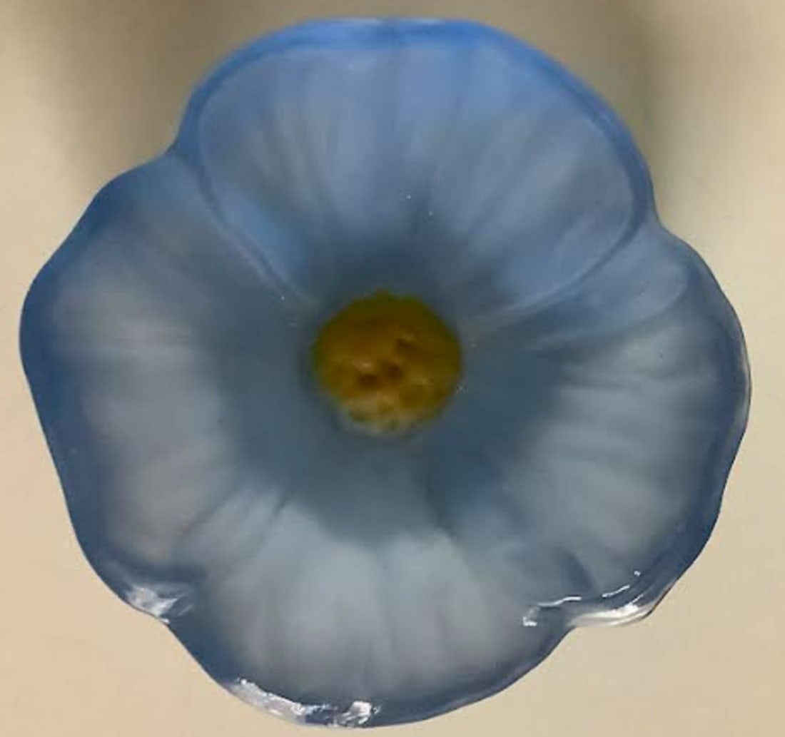 Daum Pate Signed Art Glass Cactus Flower Made in France: Daum Pate Signed Art Glass Cactus Flower Made in France