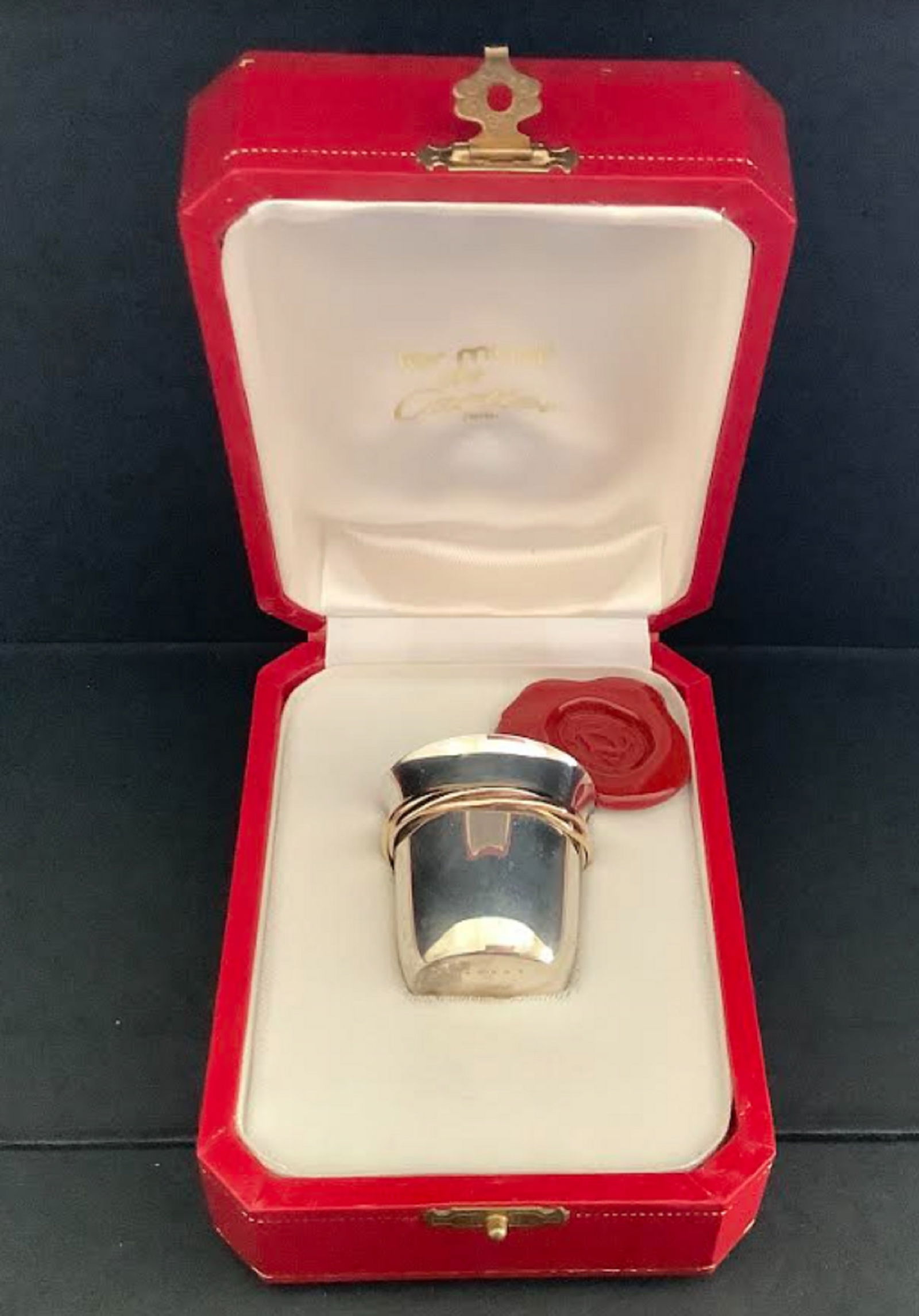 Cartier Sterling Trinity cup with orig box (1 of 5)