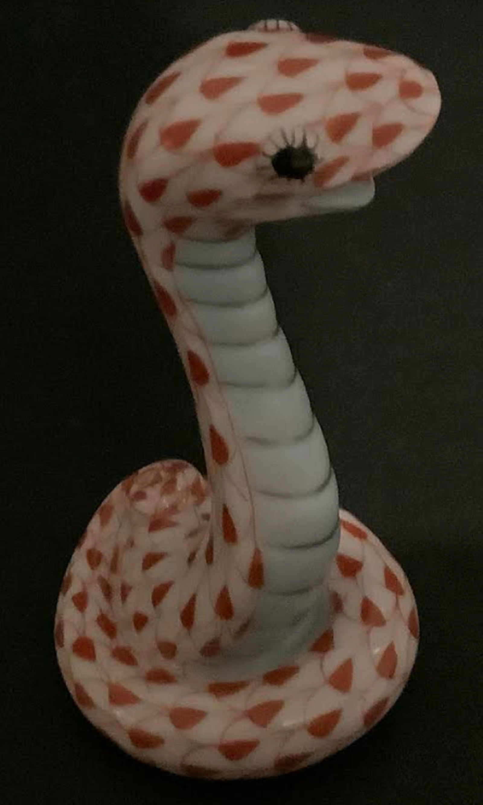 HEREND SIGNED PORCELAIN RUST FISHNET SNAKE FIGURINE MADE IN HUNGARY (1 of 6)
