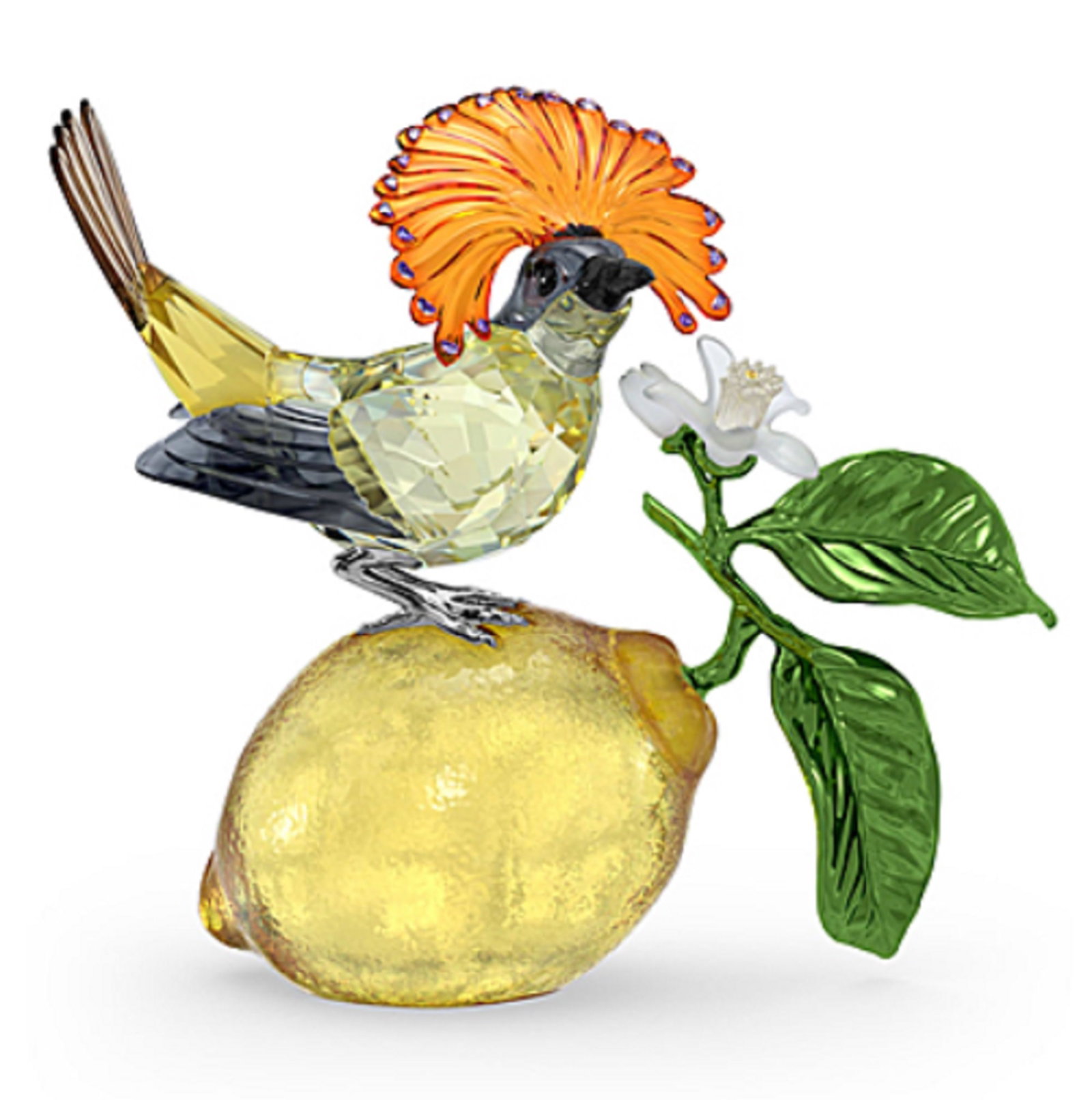 Swarovski Signed Idyllia Royal Flycatcher Bird It is brand new in the original box: Swarovski Signed Idyllia Royal Flycatcher Bird It is brand new in the original box, and perfect for any occasion. Size: 3.7" H x 4.0" L x 1.8" WThe Swarovski Idyllia family is constructed using divers